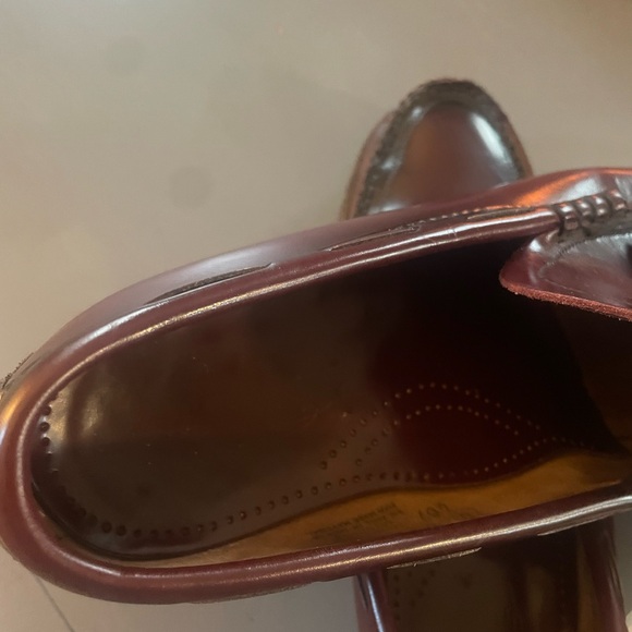 Democracy leather Brown Tassle Loafer Business Casual Shoe Men’s Size 10 -C - Picture 6 of 7